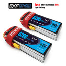 (CN)DXF 4S Lipo Battery 14.8V 50C 6200mAh Soft Case Battery with EC5 XT90 Connector for Car Truck Tank RC Buggy Truggy Racing Hobby