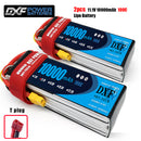 (CN)DXF 2S Lipo Battery 7.4V 100C10000mAh Soft Case Battery with EC5 XT90 Connector for Car Truck Tank RC Buggy Truggy Racing Hobby