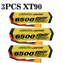 (CA)DXF Lipo Battery 4S 14.8V 6500MAH 100C GoldSeries Graphene lipo Hardcase with EC5 and XT90 Plug for Rc 1/8 1/10 Buggy Truck Car Off-Road Drone