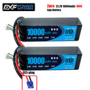 (CN)DXF 4S Lipo Battery 14.8V 100C10000mAh Soft Case Battery with EC5 XT90 Connector for Car Truck Tank RC Buggy Truggy Racing Hobby