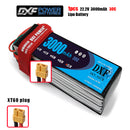 (CN)DXF 6S Lipo Battery 22.2V 30C 3000mAh Soft Case Battery with EC5 XT90 Connector for Car Truck Tank RC Buggy Truggy Racing Hobby