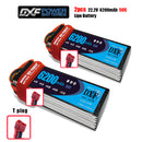 (CN)DXF 6S Lipo Battery 22.2V 50C 6200mAh Soft Case Battery with EC5 XT90 Connector for Car Truck Tank RC Buggy Truggy Racing Hobby