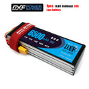(CN)DXF 4S Lipo Battery 14.8V 80C 6500mAh Soft Case Battery with EC5 XT90 Connector for Car Truck Tank RC Buggy Truggy Racing Hobby