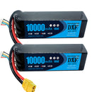 (CN)DXF 4S Lipo Battery 14.8V 100C10000mAh Soft Case Battery with EC5 XT90 Connector for Car Truck Tank RC Buggy Truggy Racing Hobby