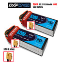 (CN)DXF 6S Lipo Battery 22.2V 100C Graphene 5200mAh Soft Case Battery with EC5 XT90 Connector for Car Truck Tank RC Buggy Truggy Racing Hobby