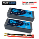 (CN)DXF 4mm 2S 6200mAh 7.4V 100C Batteria Lipo ad Alta Capacità Hardcase con XT90 Spina per 1:8 Scala RC Auto, Multi-Rotore RC Aeroplano, RC Elicottero, RC Barca
