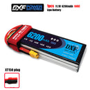 (CN)DXF 3S Lipo Battery 11.1V 100C 6500mAh Soft Case Battery with EC5 XT90 Connector for Car Truck Tank RC Buggy Truggy Racing Hobby