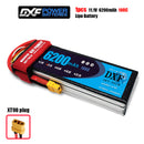 (CN)DXF 3S Lipo Battery 11.1V 100C 6500mAh Soft Case Battery with EC5 XT90 Connector for Car Truck Tank RC Buggy Truggy Racing Hobby