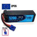 (GE)DXF 6S Lipo Battery 22.2V 80C 5200mAh Soft Case Battery with EC5 XT90 Connector for Car Truck Tank RC Buggy Truggy Racing Hobby