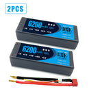 (CN)DXF 4mm 2S 6200mAh 7.4V 100C Batteria Lipo ad Alta Capacità Hardcase con XT90 Spina per 1:8 Scala RC Auto, Multi-Rotore RC Aeroplano, RC Elicottero, RC Barca