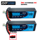 (CN)DXF 4S Lipo Battery 14.8V 100C10000mAh Soft Case Battery with EC5 XT90 Connector for Car Truck Tank RC Buggy Truggy Racing Hobby