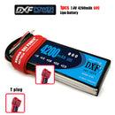 (CN)DXF 2S Lipo Battery 7.4V 60C 3800mAh Soft Case Battery with EC5 XT90 Connector for Car Truck Tank RC Buggy Truggy Racing Hobby