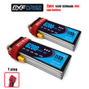 (CN)DXF 4S Lipo Battery 14.8V 80C 6500mAh Soft Case Battery with EC5 XT90 Connector for Car Truck Tank RC Buggy Truggy Racing Hobby