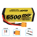(USA)DXF Lipo Battery 4S 14.8V 6500MAH 100C GoldSeries Graphene lipo Hardcase with EC5 and XT90 Plug for Rc 1/8 1/10 Buggy Truck Car Off-Road Drone