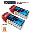 (CN)DXF 4S Lipo Battery 14.8V 50C 3800mAh Soft Case Battery with EC5 XT90 Connector for Car Truck Tank RC Buggy Truggy Racing Hobby