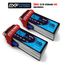 (CN)DXF 6S Lipo Battery 22.2V 50C 6200mAh Soft Case Battery with EC5 XT90 Connector for Car Truck Tank RC Buggy Truggy Racing Hobby