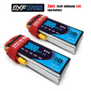 (CN)DXF 4S Lipo Battery 14.8V 50C 3800mAh Soft Case Battery with EC5 XT90 Connector for Car Truck Tank RC Buggy Truggy Racing Hobby