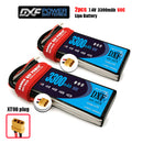 (CN)DXF 2S Lipo Battery 7.4V 60C 3300mAh Soft Case Battery with EC5 XT90 Connector for Car Truck Tank RC Buggy Truggy Racing Hobby