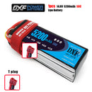(CN)DXF 4S Lipo Battery 14.8V 50C 5200mAh Soft Case Battery with EC5 XT90 Connector for Car Truck Tank RC Buggy Truggy Racing Hobby
