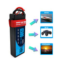 (CN)DXF 2S 6500 mAh 7.4V 100C Batteria Lipo ad Alta Capacità Hardcase con XT90 Spina per 1:8 Scala RC Auto, Multi-Rotore RC Aeroplano, RC Elicottero, RC Barca