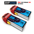 (CN)DXF 4S Lipo Battery 14.8V 100C 3500mAh Soft Case Battery with EC5 XT90 Connector for Car Truck Tank RC Buggy Truggy Racing Hobby