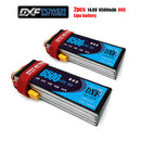 (CN)DXF 4S Lipo Battery 14.8V 80C 6500mAh Soft Case Battery with EC5 XT90 Connector for Car Truck Tank RC Buggy Truggy Racing Hobby