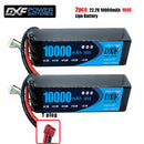 (CN)DXF 4S Lipo Battery 14.8V 100C10000mAh Soft Case Battery with EC5 XT90 Connector for Car Truck Tank RC Buggy Truggy Racing Hobby