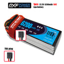 (CN)DXF 6S Lipo Battery 22.2V 50C 6200mAh Soft Case Battery with EC5 XT90 Connector for Car Truck Tank RC Buggy Truggy Racing Hobby