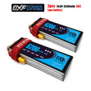 (CN)DXF 4S Lipo Battery 14.8V 80C 6200mAh Soft Case Battery with EC5 XT90 Connector for Car Truck Tank RC Buggy Truggy Racing Hobby