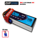 (CN)DXF 6S Lipo Battery 22.2V 100C Graphene 5200mAh Soft Case Battery with EC5 XT90 Connector for Car Truck Tank RC Buggy Truggy Racing Hobby