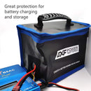 (IT)DXF Fireproof Explosionproof Waterproof Safe Lipo Battery Bag for Lipo Battery Storage Charging Fire and Water Resistant Highly Sturdy Double Zipper Lipo Battery Guard(2 Packs)