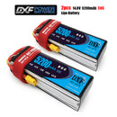 (CN)DXF 4S Lipo Battery 14.8V 50C 5200mAh Soft Case Battery with EC5 XT90 Connector for Car Truck Tank RC Buggy Truggy Racing Hobby
