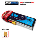 (CN)DXF 3S Lipo Battery 11.1V 50C 6200mAh Soft Case Battery with EC5 XT90 Connector for Car Truck Tank RC Buggy Truggy Racing Hobby