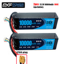 (CN)DXF 4S Lipo Battery 14.8V 100C10000mAh Soft Case Battery with EC5 XT90 Connector for Car Truck Tank RC Buggy Truggy Racing Hobby