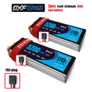 (CN)DXF 4S Lipo Battery 14.8V 100C 5200mAh Soft Case Battery with EC5 XT90 Connector for Car Truck Tank RC Buggy Truggy Racing Hobby