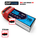 (CN)DXF 4S Lipo Battery 14.8V 50C 3300mAh Soft Case Battery with EC5 XT90 Connector for Car Truck Tank RC Buggy Truggy Racing Hobby