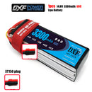 (CN)DXF 4S Lipo Battery 14.8V 60C 3300mAh Soft Case Battery with EC5 XT90 Connector for Car Truck Tank RC Buggy Truggy Racing Hobby