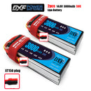 (CN)DXF 4S Lipo Battery 14.8V 50C 3800mAh Soft Case Battery with EC5 XT90 Connector for Car Truck Tank RC Buggy Truggy Racing Hobby