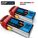(CN)DXF 4S Lipo Battery 14.8V 100C7000mAh Soft Case Battery with EC5 XT90 Connector for Car Truck Tank RC Buggy Truggy Racing Hobby
