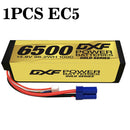 (CA)DXF Lipo Battery 4S 14.8V 6500MAH 100C GoldSeries Graphene lipo Hardcase with EC5 and XT90 Plug for Rc 1/8 1/10 Buggy Truck Car Off-Road Drone