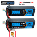 (CN)DXF 6S Lipo Battery 22.8V 130C 8000mAh Soft Case Battery with EC5 XT90 Connector for Car Truck Tank RC Buggy Truggy Racing Hobby