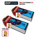 (CN)DXF 6S Lipo Battery 22.2V 50C 6200mAh Soft Case Battery with EC5 XT90 Connector for Car Truck Tank RC Buggy Truggy Racing Hobby