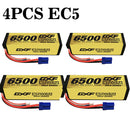 (CA)DXF Lipo Battery 4S 14.8V 6500MAH 100C GoldSeries Graphene lipo Hardcase with EC5 and XT90 Plug for Rc 1/8 1/10 Buggy Truck Car Off-Road Drone