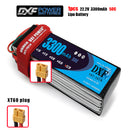 (CN)DXF 6S Lipo Battery 22.2V 50C 3300mAh Soft Case Battery with EC5 XT90 Connector for Car Truck Tank RC Buggy Truggy Racing Hobby