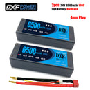 (CN)DXF 4mm 2S 6500mAh 7.4V 100C Batteria Lipo ad Alta Capacità Hardcase con XT90 Spina per 1:8 Scala RC Auto, Multi-Rotore RC Aeroplano, RC Elicottero, RC Barca