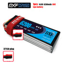 (CN)DXF 4S Lipo Battery 14.8V 80C 6500mAh Soft Case Battery with EC5 XT90 Connector for Car Truck Tank RC Buggy Truggy Racing Hobby