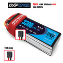 (CN)DXF 4S Lipo Battery 14.8V 60C 3300mAh Soft Case Battery with EC5 XT90 Connector for Car Truck Tank RC Buggy Truggy Racing Hobby