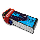 (CN)DXF 6S Lipo Battery 22.2V 100C Graphene 5200mAh Soft Case Battery with EC5 XT90 Connector for Car Truck Tank RC Buggy Truggy Racing Hobby