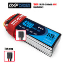 (CN)DXF 4S Lipo Battery 14.8V 60C 4200mAh Soft Case Battery with EC5 XT90 Connector for Car Truck Tank RC Buggy Truggy Racing Hobby