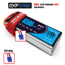 (CN)DXF 4S Lipo Battery 14.8V 100C6500mAh Soft Case Battery with EC5 XT90 Connector for Car Truck Tank RC Buggy Truggy Racing Hobby